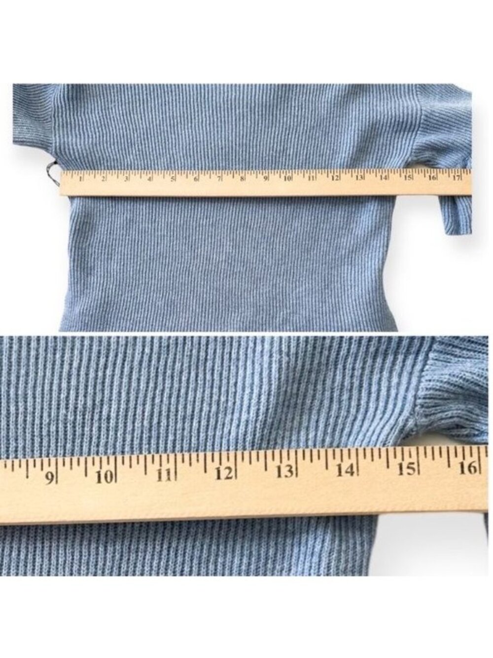 New with Tag, Revolve LPA Top 510 with Ruffle Sleeves, Size XS, Cloud Blue - Picture 12 of 13